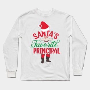 Santa's Favorite Principal Long Sleeve T-Shirt